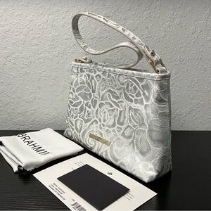 Brahmin Lorelei WHITE LYON Floral Pattern Shoulder Bag NWT
